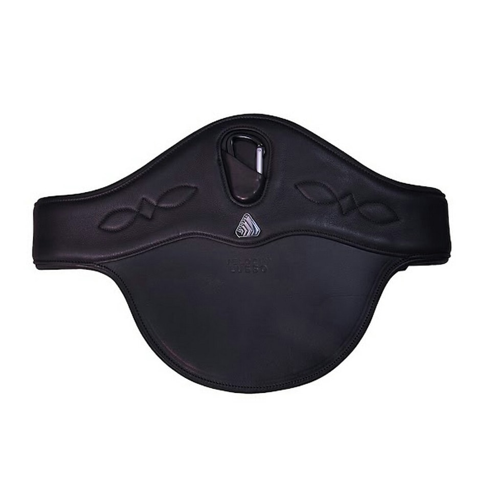 image 1 of Velociti Lusso Leather Horse Stud Girth - Black - 42in