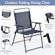 image 5 of Yaheetech Set of 2 Outdoor Texteline Foldable Dining Chairs-Navy Blue | Blue | Navy Blue | One Size