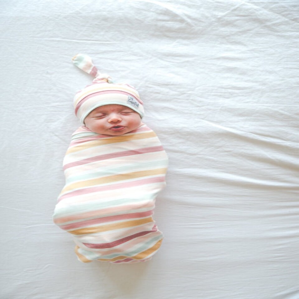 image 1 of Copper Pearl Knitted Swaddle Blanket Enchanted