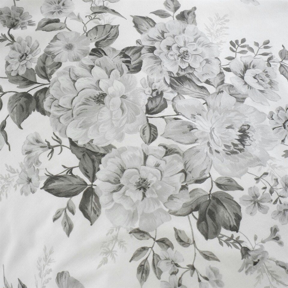 image 1 of Catherine Lansfield Elinda Floral Grey Duvet Cover Set Grey | Single
