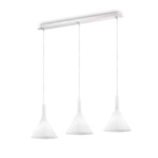Cocktail 3 Light Hanging Ceiling Pendant Light White, E14