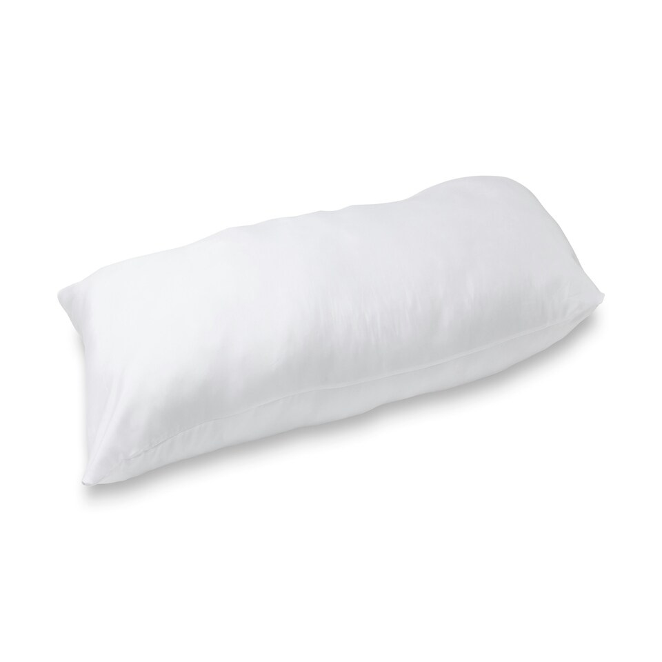 image 1 of Bolster Pregnancy Maternity Support Pillow Soft Microfibre Cover With 100% Hollowfibre Filling  King White | Small Double