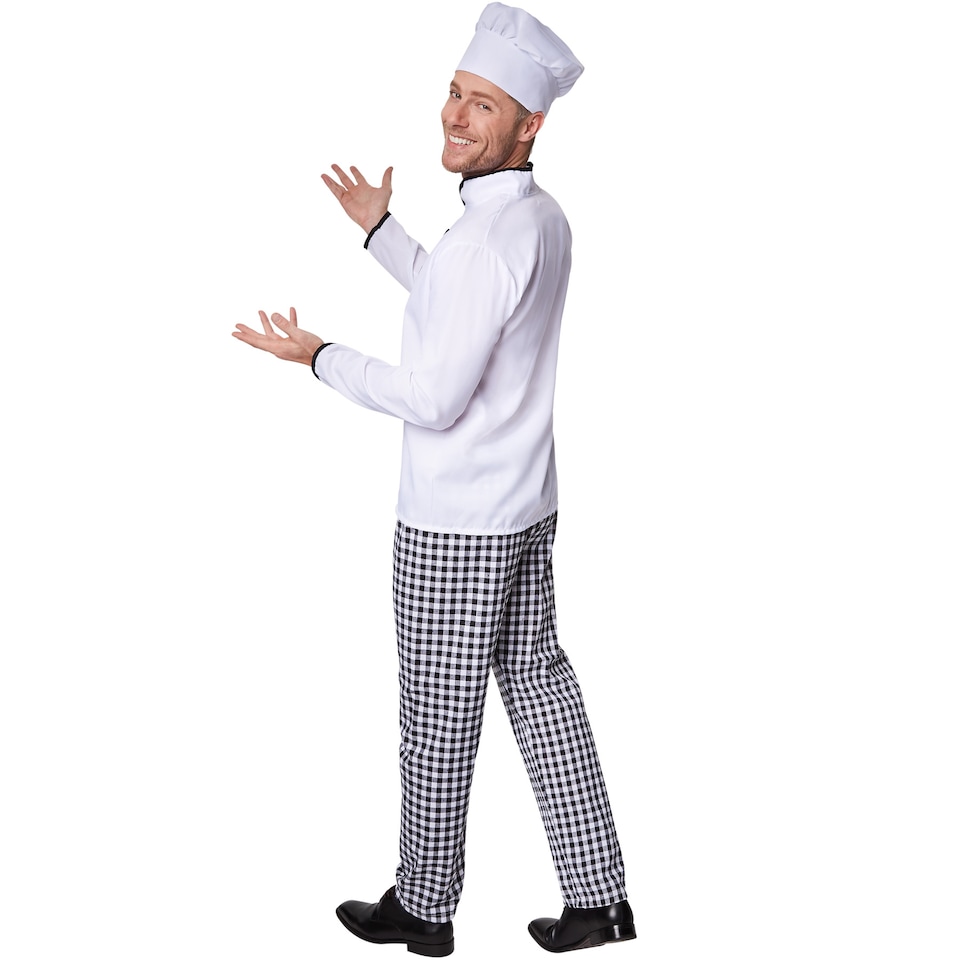 image 1 of Mens chef costume | White | black/white | L | 1