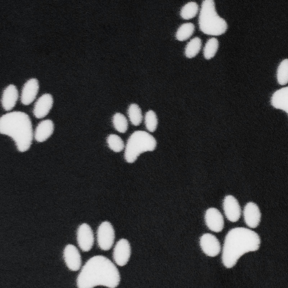 image 1 of OHS Pet Dog Blanket Crate Paw Puppy Animal Mat, 120x150cm - Black