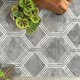image 2 of KUKOON Silver Grey Modern Geometric Living Area Rug 80cm x 150cm Grey