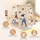 image 4 of COSTWAY 8-in-1 Indoor Jungle Gym Wooden Playground with Climbing Wall-Natural