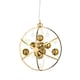 image 1 of Muni Single Pendant Ceiling Lamp, Gold Effect Plate With, Gold Glass