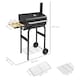 image 7 of Outsunny Charcoal Barbecue BBQ Grill Trolley W/ Shelves, Lid and Thermometer