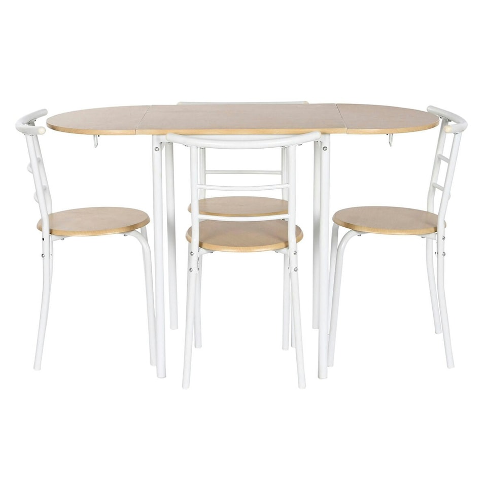 image 1 of Table set with 4 chairs DKD Home Decor 121 x 55 x 78 cm Brown