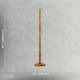 image 7 of Classic Oak Wooden Standing Floor Lamp Base with Intricate Pole Design