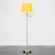 image 2 of ValueLights Sinatra Adjustable Swing Arm Floor Lamp In Chrome Finish with Mustard Tapered Light Shade with LED GLS Bulb