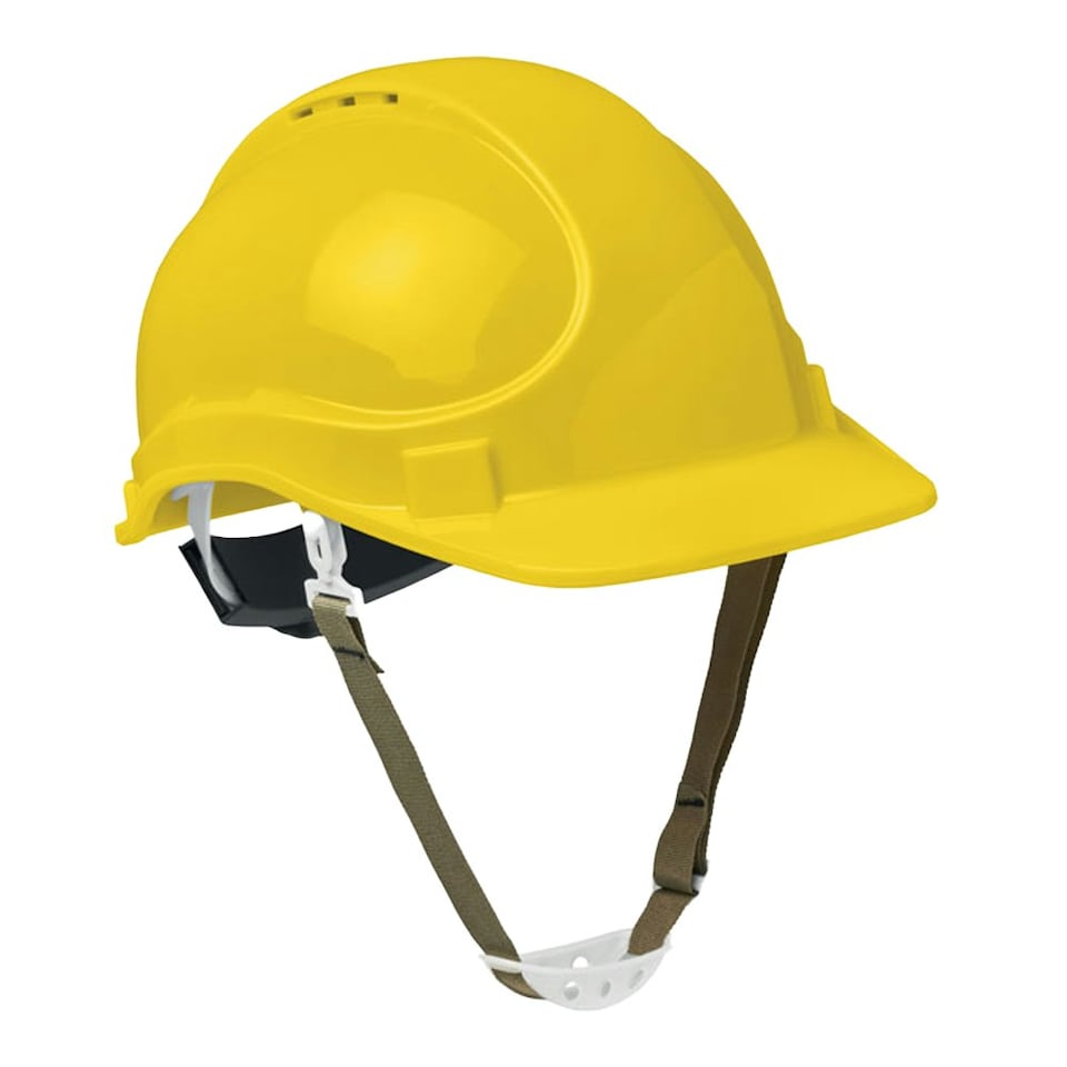 image 1 of MidOcean Helm ABS Plastic Safety Helmet - Yellow - One Size Yellow | One Size