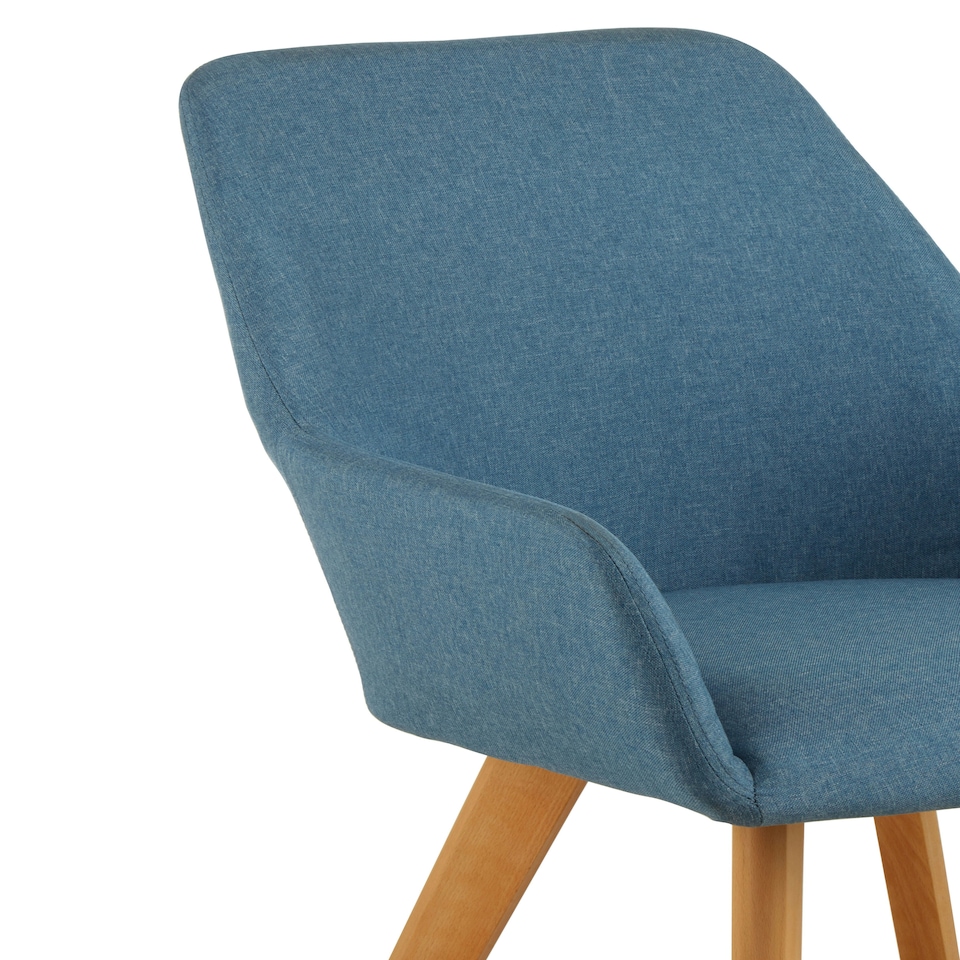 image 1 of Interiors by Premier Blue Leisure Chair, Effortless Cleaning Lounge Chair, Space-Saving Armchair, Comfortable Lobby Chair