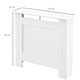 image 5 of HOMCOM Wooden Radiator Cover Heating Cabinet Modern Home Furniture Grill Style  White Painted (Small)