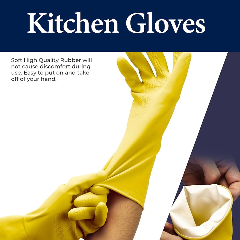 image 1 of Marigold Kitchen Gloves Large Reusable Cleaning Gloves 1 Pair