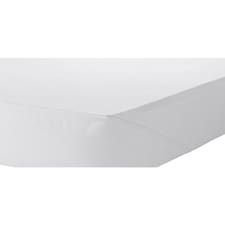 Percale Fitted Sheet in White - Single