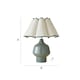 image 6 of ValueLights Jamie Green Ceramic Table Lamp with Green Scallop Tapered Shade | Green