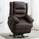image 6 of Loxley Single Motor Electric Rise Recliner Bonded Leather Lift Chair (Brown)