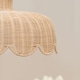 image 3 of ValueLights Neveah Rattan Natural Tapered Ceiling Pendant Shade | Brown