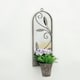 image 1 of Wall Mirror with Triple Planter for Garden DÃ©cor - Distressed Metal - L15 x W45 x H78 cm Grey