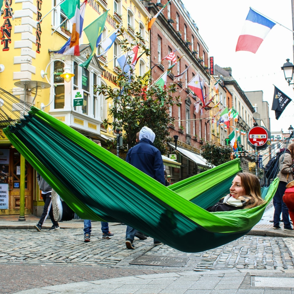 image 1 of Amazonas Ultralight Camping Hammock – Silk Traveller Forest