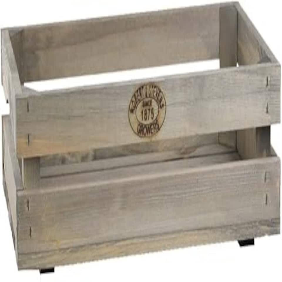 image 1 of Fruit Crates Set Of 3 Wood 100% Multi