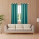 image 4 of Teal Blackout Curtains - Eyelet Thermal Curtain  - 46 x 72 Inch Drop - 2 Panel | Blue | One Size