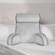image 2 of OHS Piped Edge Reading Pillow with Head Rest Back Support Bed Sofa | Grey