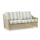 image 2 of Desser Dijon Natural 3 Seater Rattan Sofa Set in Athena Stripe - Conservatory Sofa Suite