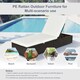 image 7 of Outsunny PE Rattan Sun Lounger, Five-level Adjustable Recliner Bed Chair with Soft Padded Cushion for Patio, Garden, Mixed Brown