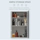 image 3 of HOMCOM Mirror Cabinet Shelves Bathroom Storage  Stainless Steel Wall Cabinet