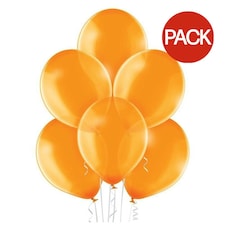 Belbal Metallic Balloon (Pack of 100) - Orange - One Size
