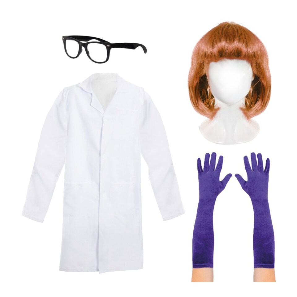 image 1 of 90's Cartoon Genius Costume | Multi | XL
