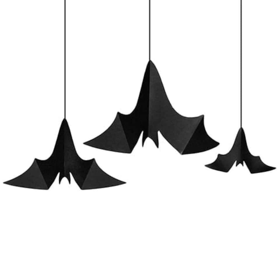Halloween Bats Hanging Decorations - Pack of 3