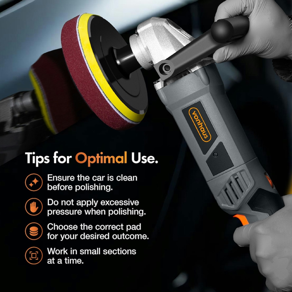 image 1 of VonHaus Rotary Polisher and Sanding Car Buffer Machine