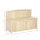 image 5 of Outsunny Garden Arch Wood Bench Outdoor Storage Box Garden Furniture Chair 115L x 45W x 75Hcm, Natural