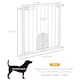 image 7 of PawHut 75-82 cm Pet Safety Gate Pressure Fit Stair w/ Small Door Double Locking