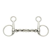 Lorina Waterford Hanging Cheek Snaffle - Silver - 6in