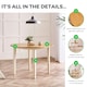 image 4 of Furniturebox Salcombe Oak and Cream Solid Wood Round Dining Table