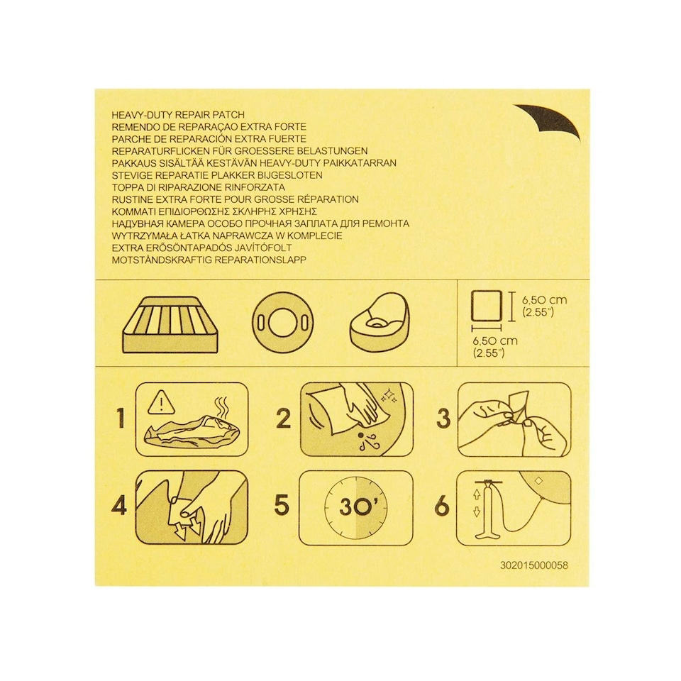 image 1 of Bestway Heavy Duty Inflatables 2.5" x 2.5"/6.5cm x 6.5cm Repair Patch