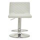 image 2 of Interiors by Premier Baina White And Chrome Bar Stool With Round Base