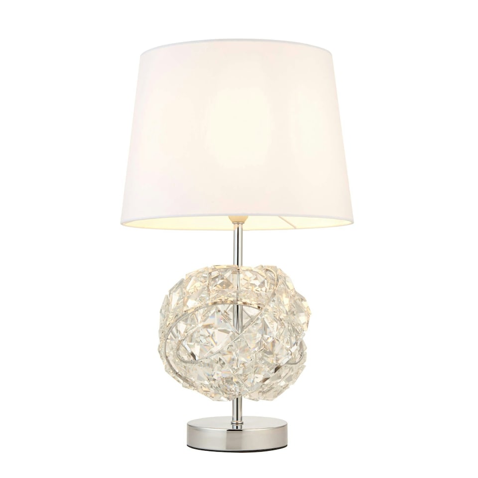 image 1 of Monaco Chrome and Glass Table Lamp