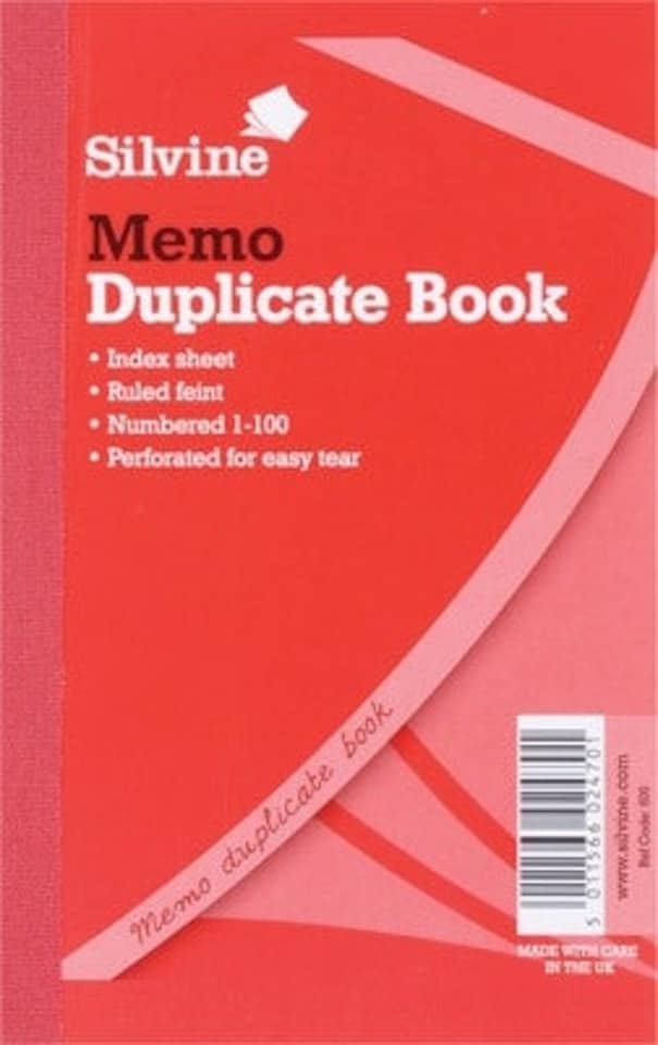 image 1 of Duplicate Memo Book 6"x4"