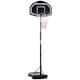 image 2 of HOMCOM Basketball Hoop and Stand with PE Backboard and Weight Base Height Adjustable 1.6-2.1m Portable on Wheels, Black