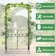 image 4 of Outsunny Garden Entrance Arch Bench Outdoor Patio Rose Trellis Climbing Plant