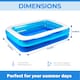 image 7 of Rectangular Inflatable Swimming Pool Family Paddling Pool for Garden Fun small