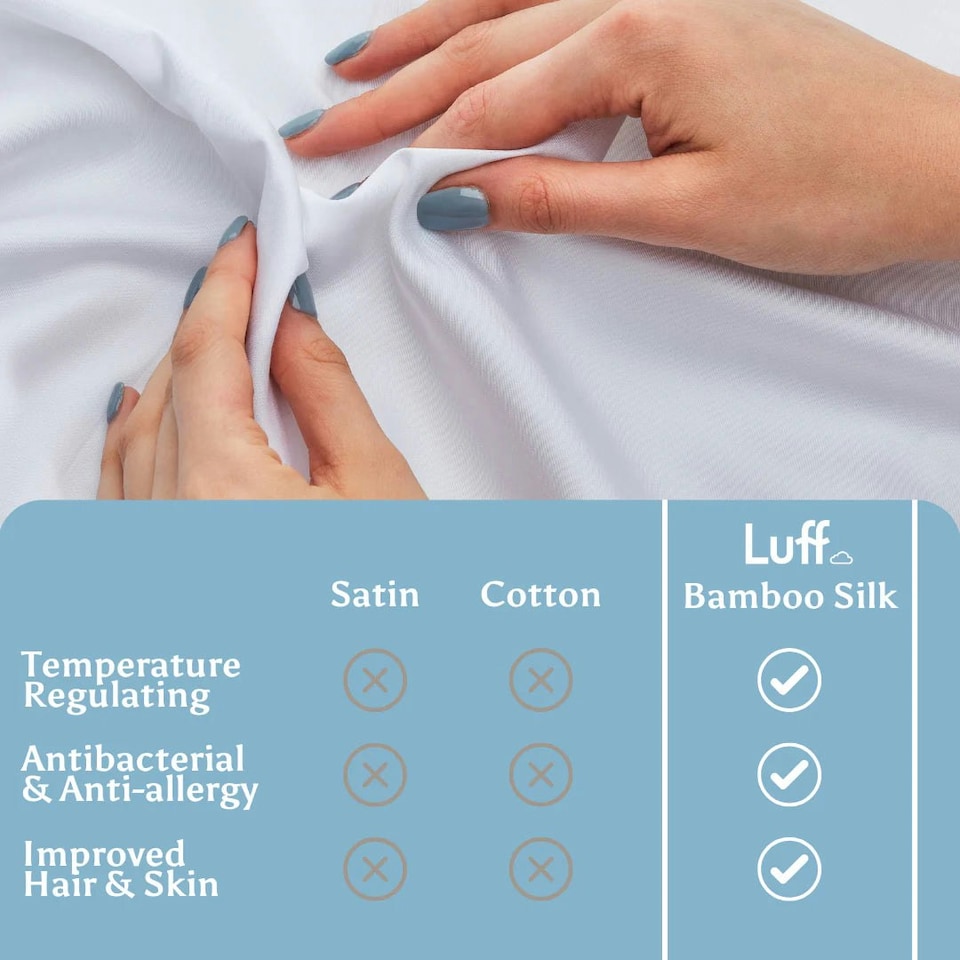 image 1 of Bamboo Silk Fitted Sheet Grey | King