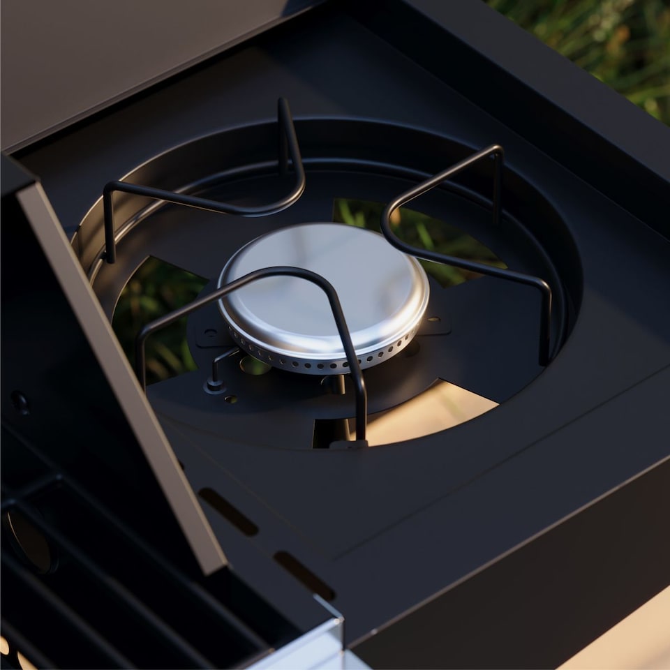 image 1 of Charles Bentley 2+1 Burner Gas & Charcoal Grill BBQ 147.5 x 52 x 110cm