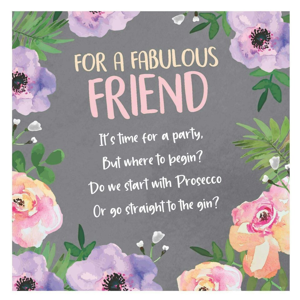 Blooming Fabulous, Birthday Card for Friend, Birthday Card for Her, Birthday Card Female Floral