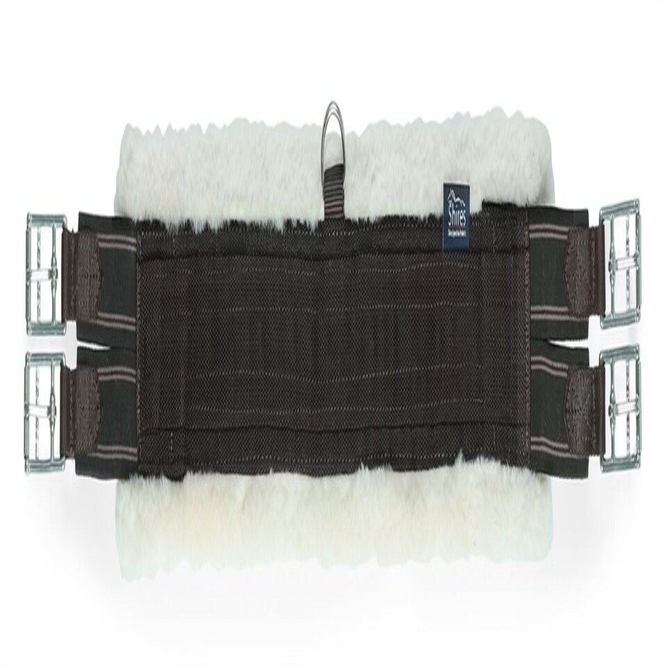 image 1 of Shires Fleece Lined Girth Black | 60 Inch